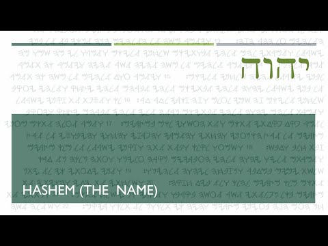 HaShem   The Name