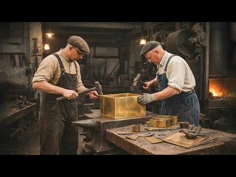 How a Flat Copper Sheet Becomes a Hand-Hammered Box | Traditional German Craft