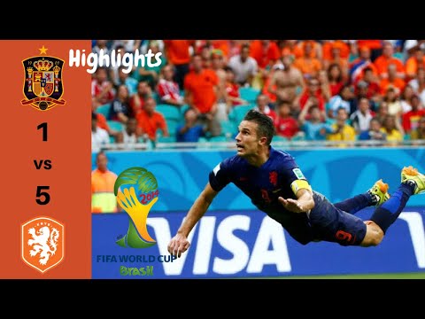 [HIGHLIGHTS] Spain 1 vs Holland 5 | World Cup 2014 All Goals