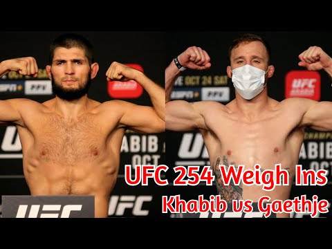 UFC 254: Khabib vs Gaethje Weigh Ins