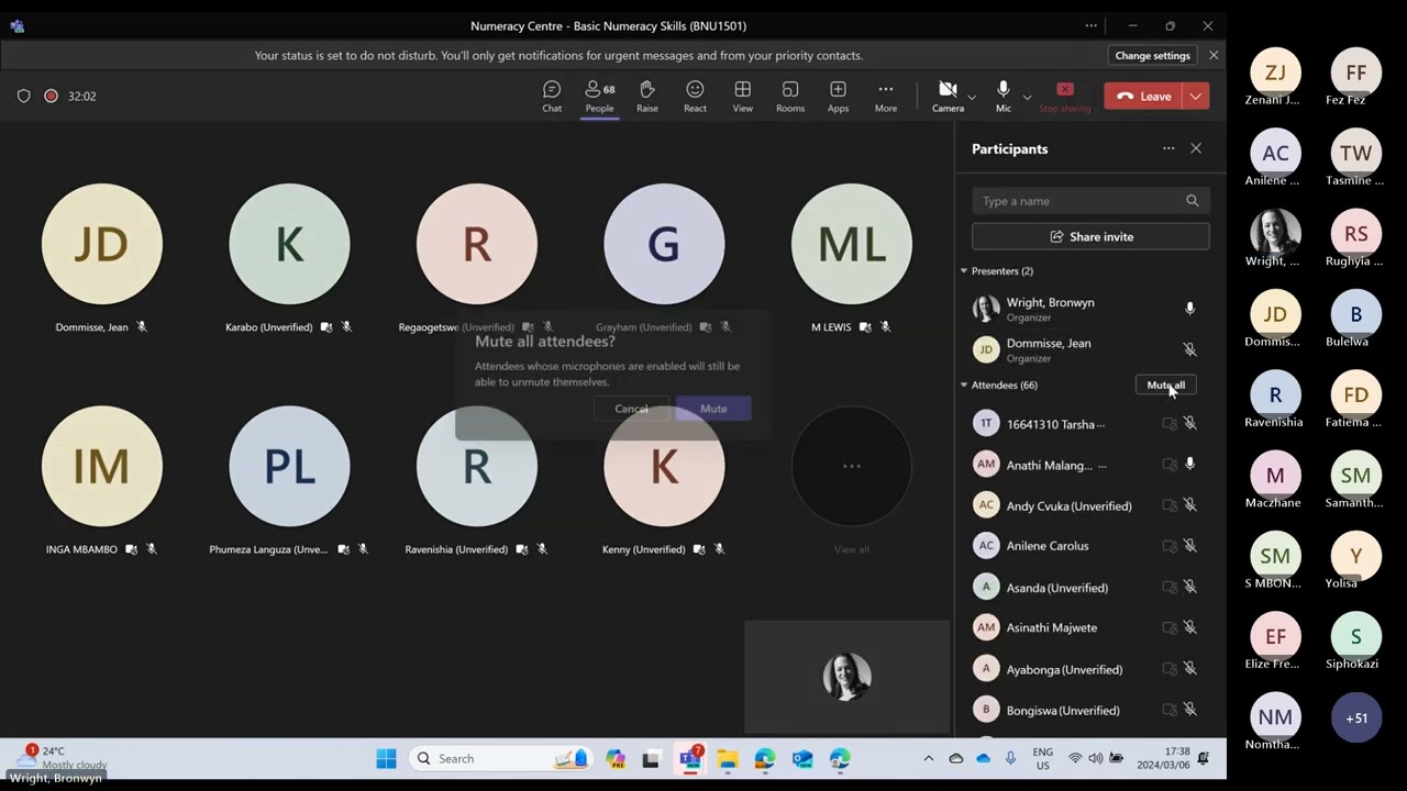 BNU1501 Basic Numeracy Skills - Numbers and variables - Chapter 1