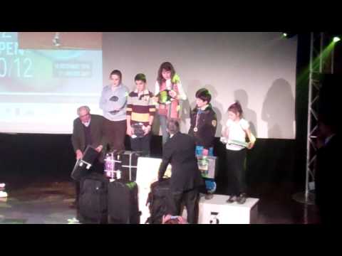 British junior tennis player Anastasia Mikheeva winners presentation in Paris