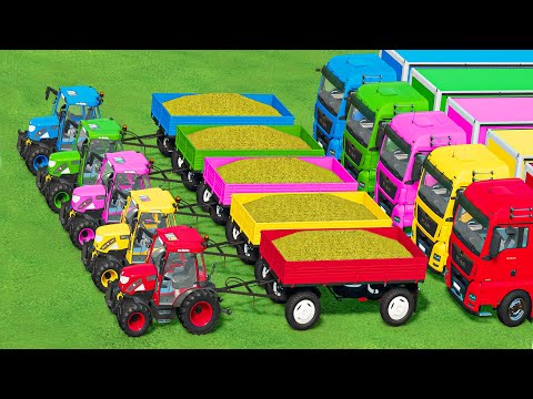 TRANSPORTING Mini URSUS TRACTORS and CORN TO SILO in Spiral Bridge! Farming Simulator 22