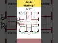 33x33 4 bed room ka makan, 33*33 house plan, 33 by 33 home design #shorts #homeplan #housedesign