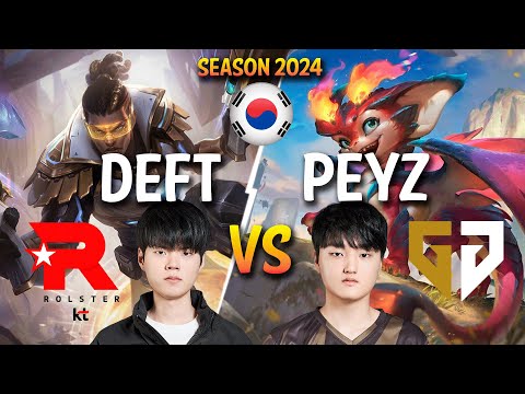 KT Deft vs GEN Peyz - Deft LUCIAN vs Peyz SMOLDER ADC - Patch 14.4 KR Ranked CHALLENGER | lolrec