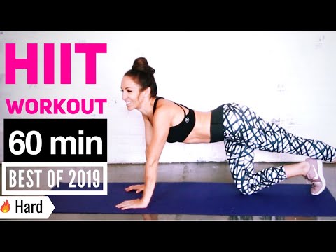 60 Min: BEST OF 2019 HIIT 🔥Fat Burning🔥Workout | Fun Music! | No Weights | Cardio Kickbox & Strength