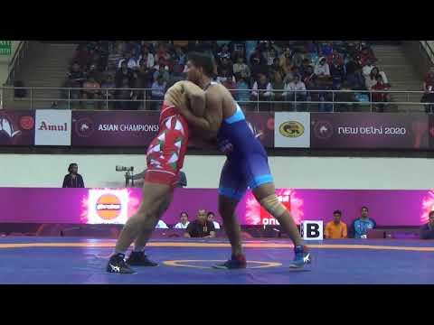 1/4 GR - 97 kg: M. SARAVI (IRI) v. H. HARDEEP (IND)