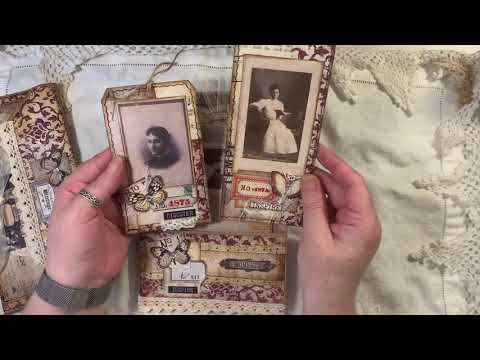 Vintage Days Folio, altered paper bag and Ephemera Holder Artymaze