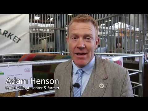 Adam Henson meets Rufe the painted cow at Beef Expo 2015