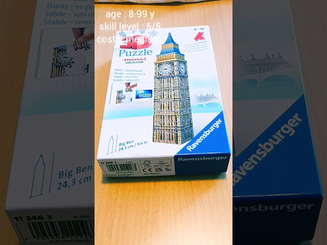 Vídeo relacionado con Ravensburger - Puzzle 3d Adultos Big Ben | Puzzles 3d Para Adultos Y Niños De 8 Años O Más | Maquetas Para Montar De 216 Piezas | Regalos Niños 8 Años O Más