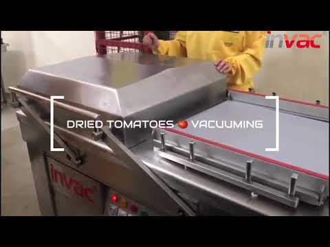 HORIZONTAL VAC55-Y double packaging machine. Dried tomatoes 🍅 vacuuming process