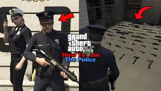 GTA 5 - How To Join The Police in Story Mode! (Free Weapons,Police Uniform)