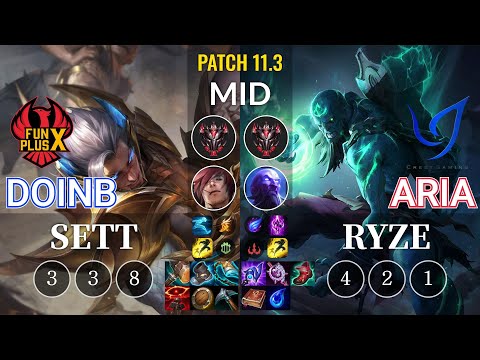 FPX Doinb Sett vs CGA Aria Ryze Mid - KR Patch 11.3