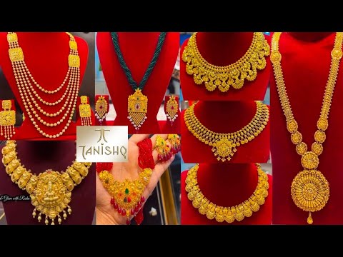Latest 2026 Tanishq Bridal Gold Necklace Designs with Weight and Price | Tanishq & Other's necklace