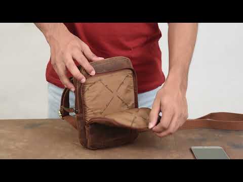 Leather adjustable loader - the crossbody bag, 738 gram, siz...