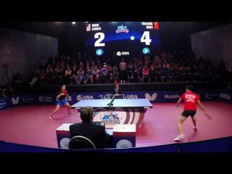 US Open Men's Singles Table Tennis Finals 2016 Las Vegas - Bob Chen vs Wang Wei - Game 1