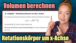 Solid of revolution: Volume around x-axis with integral – f(x) = √(6x² + 4x)