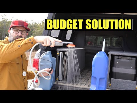 Budget Camp Shower and Faucet Vanlife Solution - 12 volt Rechargeable Overlanding Offroad Ivation