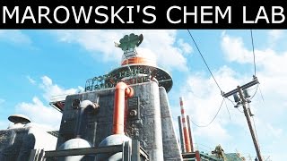 Fallout 4 - How To Enter Marowski's Chem Lab - Diamond City Blues Quest - Four Leaf Puzzle