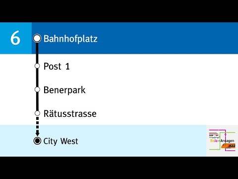 ChurBus Ansagen | 6 Chur, Bahnhofplatz - City West | BoJa Ansagen