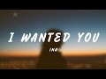 I Wanted You Ina Lyrics