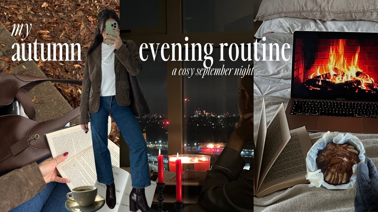 my cosy autumn evening routine 🕯️🌙 spend a fall night unwinding with me
