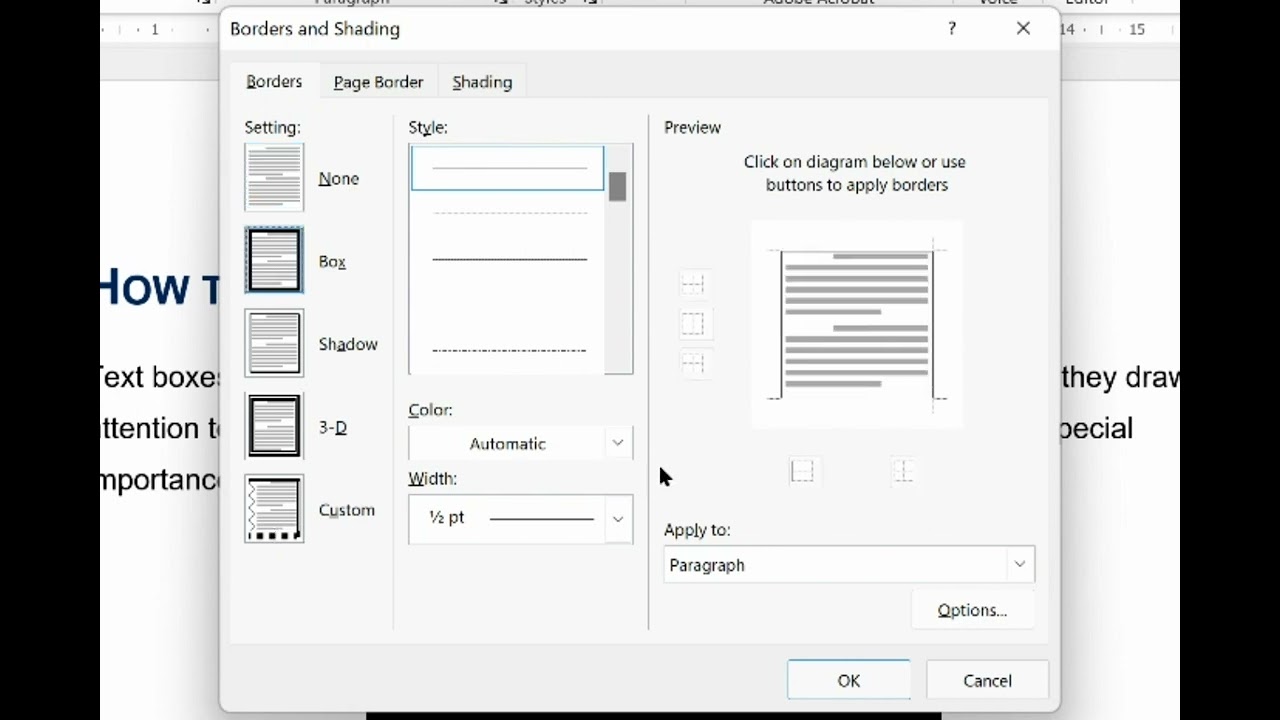 Word - Creating accessible text boxes