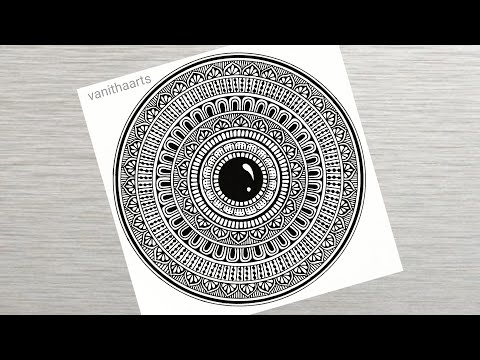 How to draw a Mandala Art for Beginners Step by Step Tutorial Easy Mandala Drawing vanithaarts