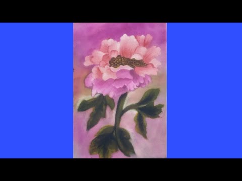 How to draw a flower with acrylic and water step by step /Acrylic painting for beginners