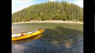 preview picture of video 'Descente en canoe de la rivière Bonaventure part n°1 by Gopro Hero 2, en Gaspésie, Quebec, Canada'