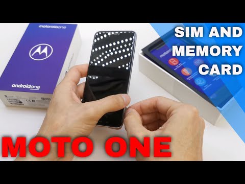 Motorola ONE How to insert and remove sim card / memory card