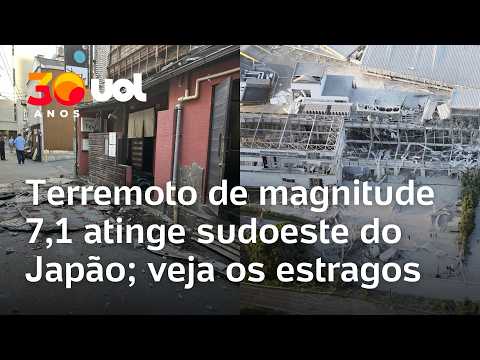 Terremoto no Japão: tremor de magnitude 7,1 deixa feridos no sudoeste do país