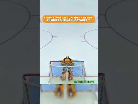 Cocky Fleury loses because he did pushups 😂 #hockey #nhl #sports #shorts