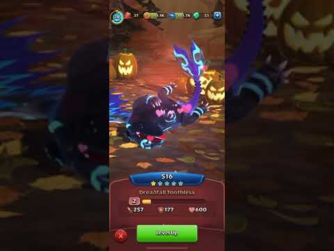 Unlocked Dreadfall Toothless Dragons Titan uprising #dragonstitaniprising #Dreadfalltoothless