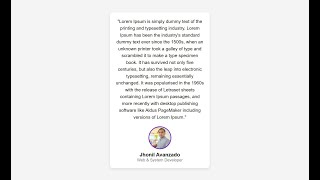 CSS Responsive Image Testimonial Box