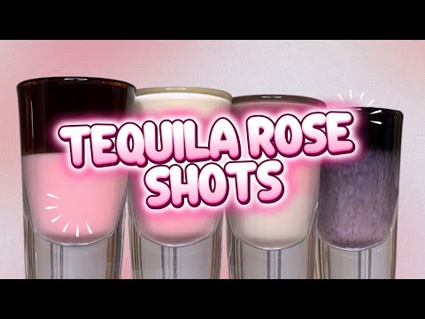 Tequila Rose Shots 🩷 4 Super Easy Shots! 🍓