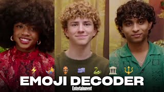 Guess The Movie by Emoji w/ the 'Percy Jackson and The Olympians' Cast | Emoji Decoder