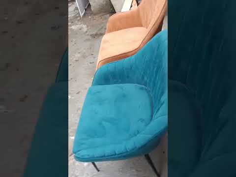 Brown velvet dining chair