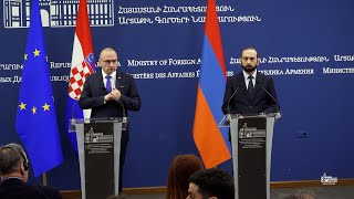 Remarks of Foreign Minister of Armenia Ararat Mirzoyan and answers to the questions of journalists during a joint press conference with Foreign Minister of Croatia Gordan Grlić Radman