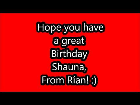 Happy Birthday Shauna