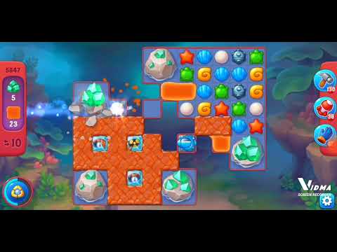 Fishdom. 5847 hard level no boosters and diamonds - 16 moves