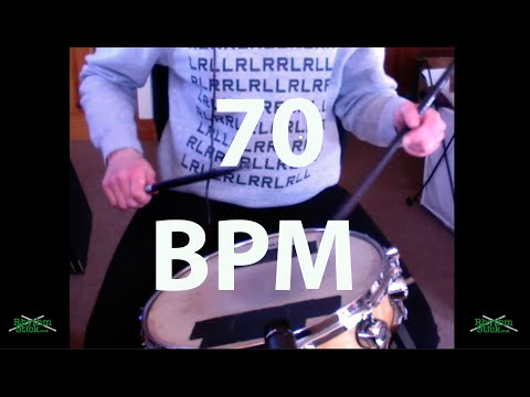 Snare drum-along video, 70 BPM Off-beat, Beat It