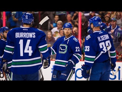 Daniel Sedin Hat Trick vs Blackhawks