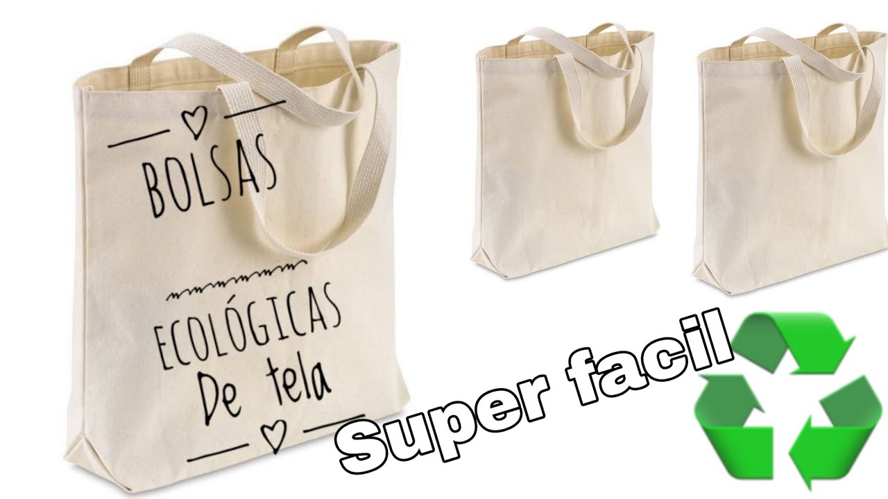 Como hacer bolsa ecológica de tela paso a paso super fácil