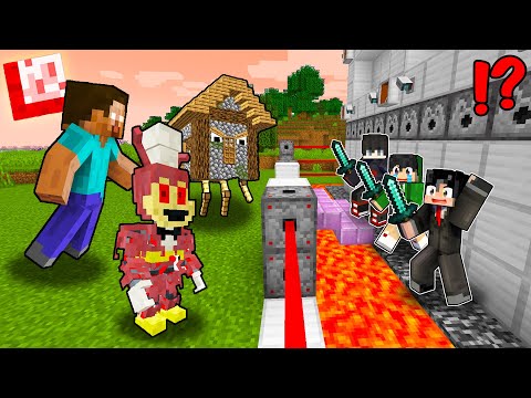 Clyde Charge - Best of Minecraft - Monsters vs Security Build Hacks (Evil House, Evil Herobrine, Evil Jollibee)