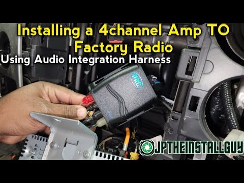 how to install a 4 channel amp to a factory radio using audio integration harness ford f150