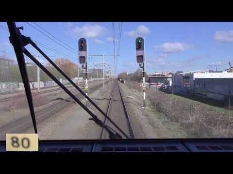 Ride with the train driver from Den Haag to Amsterdam. (with speedometer)