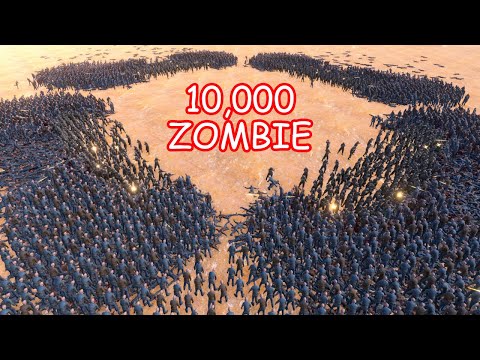 10,000 RUNNER ZOMBIE vs 2,000 U S SOLDIER - Ultimate Epic Battle Simulator