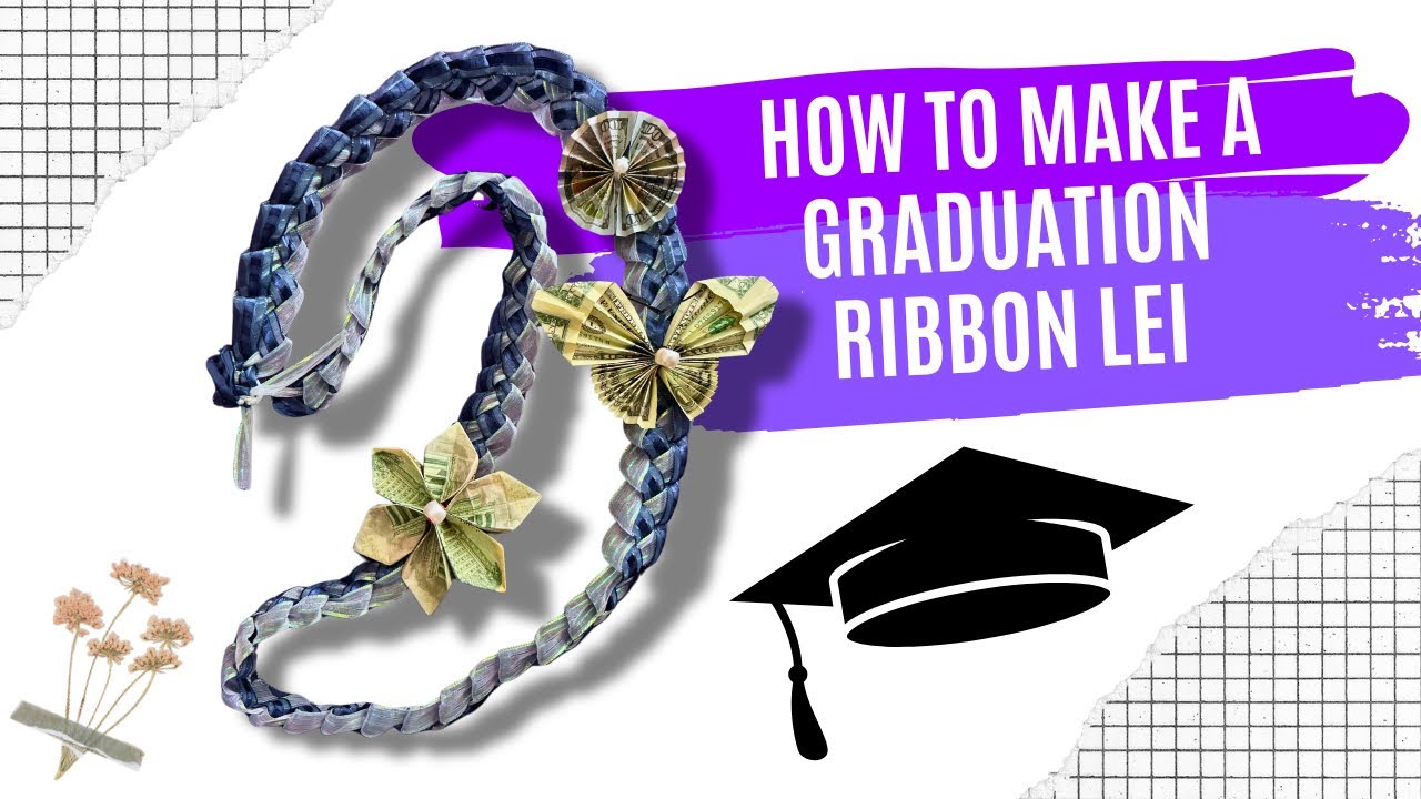 Easy Tutorial: Two-Colored Ribbon Lei for Graduation