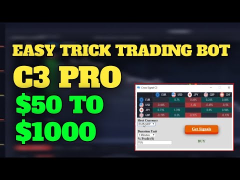 Easy Trick Trading Robot C3 Pro - In Binary Option - $50 to $1000 || 100% Work